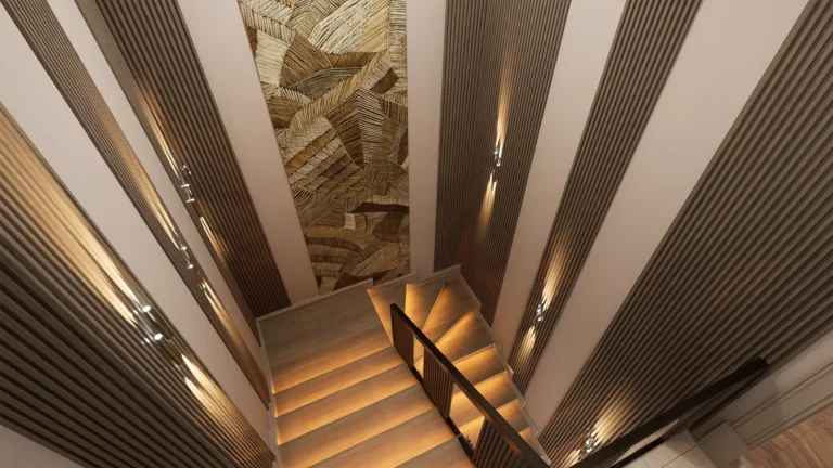 Vadi Villa - İç Mekan Render - Koridor 1