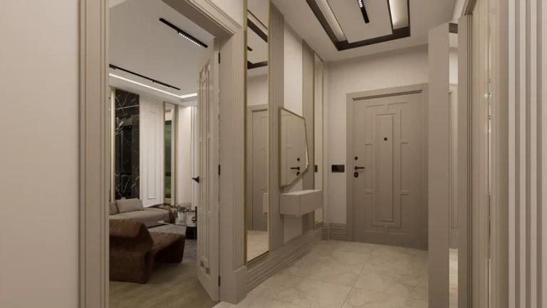 Vadi Villa - İç Mekan Render - Koridor 3