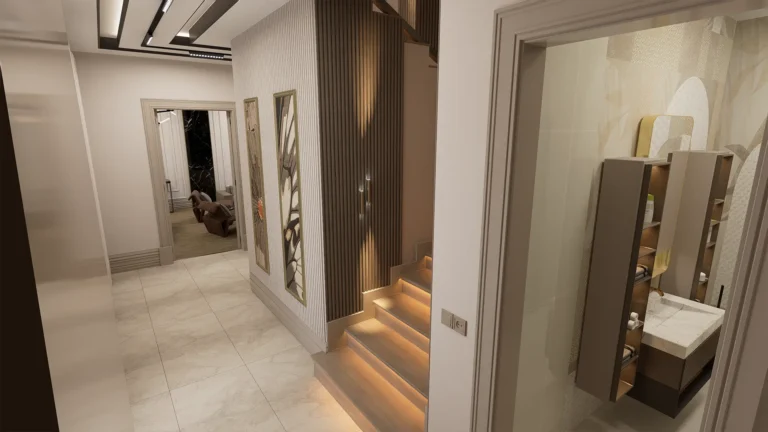 Vadi Villa - İç Mekan Render - Koridor 5