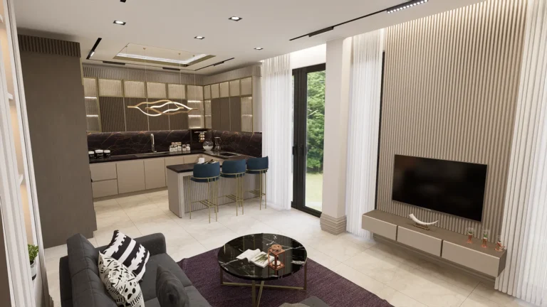 Vadi Villa - İç Mekan Render - Mutfak 1