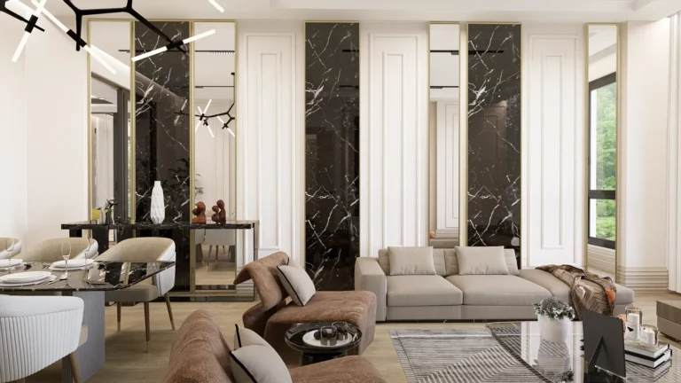 Vadi Villa - İç Mekan Render - Salon 1