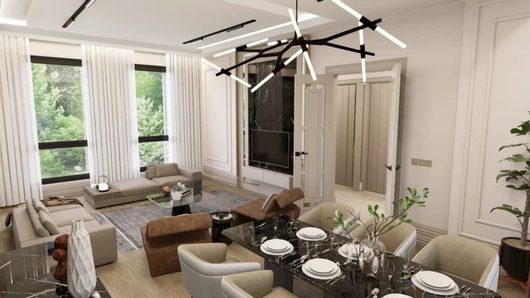 Vadi Villa - İç Mekan Render - Salon 2