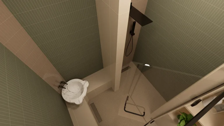 Vadi Villa - İç Mekan Render - Üst Kat Genel Banyo 3