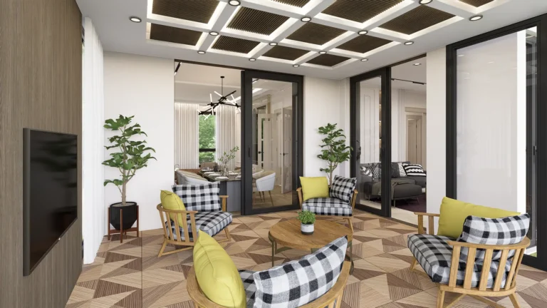 Vadi Villa - İç Mekan Render - Veranda 1